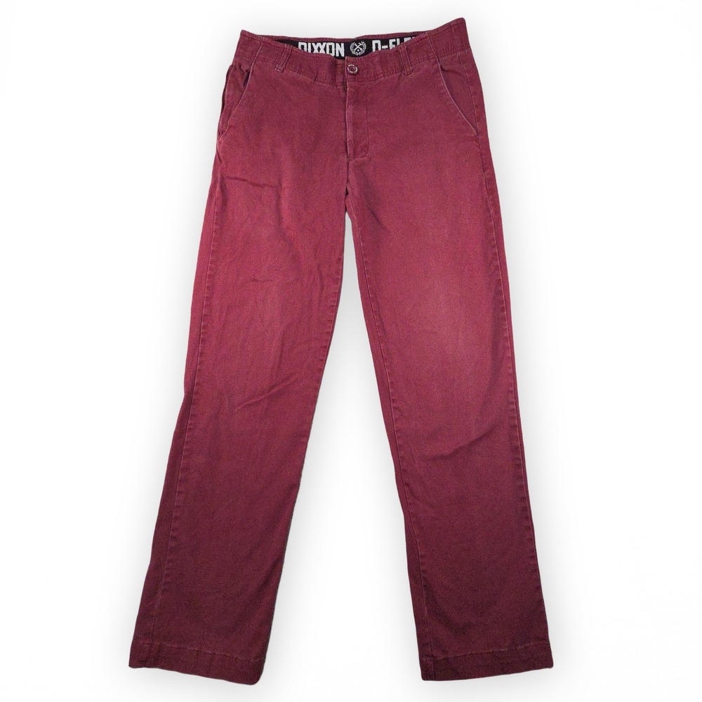 Dixxon Pants Mens 32x32 Red Chino Stretch Skater Casual D-Flexx Straight Leg
